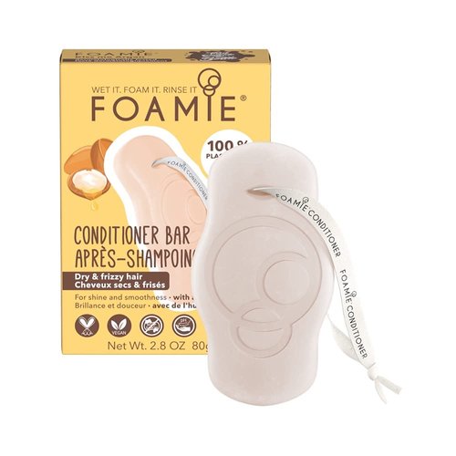 Foamie Natural Hair Solid Conditioner Bar, Argan Cconditioner for Damaged Hair, Conditioner for Women & Men, Plastic Free Packaging saves 2 Bottles per Bar, Cruelty, Paraben & Sulfate Free