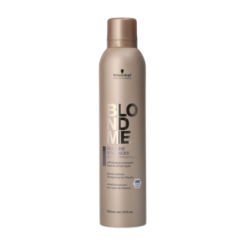 BlondMe Blonde Wonders Dry Shampoo Foam – Volumizing Shampoo for Color Treated and Natural Blondes - Strengthens Hair Bonds and Absorbs Excess Oil - All Hair Types, 300ml