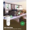 AIDA Lighted Wireless Doorbell, Home Waterproof Doorbell 1,000ft Range, 5 Volume Levels with 58 Doorbell Chimes & LED Flash (White, Doorbell with 2 Buttons & 1 Receiver)