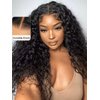 UNICE Bye Bye Knots Glueless Wig Pre Plucked Pre Cut Water Wave 7x5 Lace Front Wigs Human Hair Wet and Wavy Put on and Go Glueless Human Hair Wig 150% Density 16 inch
