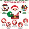 Tenceur 36 Set Christmas Arts and Crafts DIY Christmas Create Your Own Cups for Kids Santa Elf Gingerbread Christmas DIY Craft Kit Xmas Paper Cup Art Kit for Kids Christmas Arts Crafts Supplies