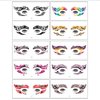 Face Eye Tattoo Stickers Eyeline Eye Shadow Temporary Tattoo Stickers for Women Men Face Eye Makeup Halloween Decals Party Supplies