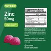 Zinc Gummies Adult & Teens - 50mg - Immune Health Support & Antioxidant Support - Vitamin Zinc Supplement - Vegan, Gelatin Free, GMO Free - Tasty Chewable Berry Flavored Gummy