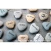XOXO Engraved Stone Heart Shaped Inspirational Sandblast Stone, Perfect Gorgeous Unique Gift Ideas, Natural Beach Pebble Rock