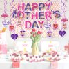 37 Pieces Floral Mother’s Day Party Decoration Supplies Set, 1 HAPPY Mother’s Day Banner, 12 Hanging Swirls, 24 Cupcake Toppers for Mother’s Birthday Party Decorations Favors
