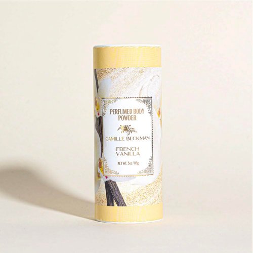 French Vanilla Scented Talc-Free Body Powder, Perfumed Dusting Powder, Camille Beckman 3 Ounce