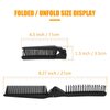 Qjaiune 6 PCS Travel Foldable Brush Comb Portable Folding Comb, Anti-Static Hair Comb Mini Pocket Comb, Double Headed Hair Brush Hairdressing Tools Plastic Folding Comb for Men Women (Black)