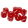 Yiotfandoll 10PCS Polyhedral Dice D6 Dice 16mm Acrylic Dice Game Dice for RPG MTG DND Dice Table Games (Transparent Red)