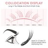 NATUHANA Round Eyelash Extensions 0.07mm C Curl Russian Volume Lash 8-15mm Mixed Tray False Lashes Supplies,Classic Individual Lash Extensions 16Rows/Case Matte Black (black;0.07 C, 8-15 MIX)