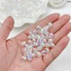 Mulutoo 200 Pcs 10MM AB Color Crystal Acrylic Beads Round Faceted Crystal Plastic Bead Spacer Beads for Jewelry Making, Bracelets Necklaces Earrings Wind Chimes Suncatchers(401 - Transparent AB)