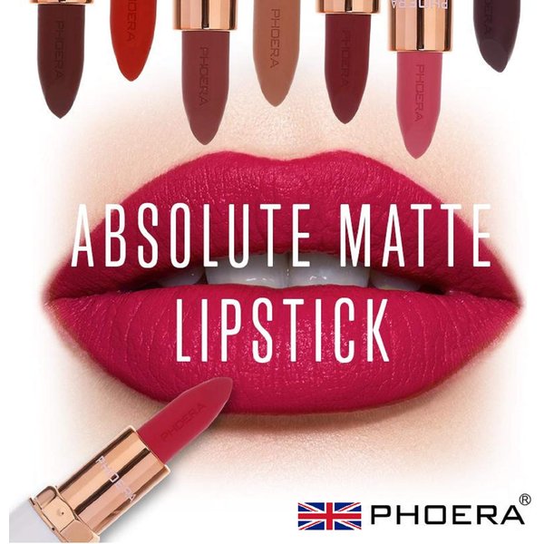 Phoera ABSOLUTE VELVET MATTE LIPSTICK LONG LASTING WATERPROOF PIGMENT MAKEUP (101 Obsession)