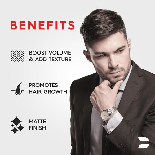 DASH FOR HIM Hair Clay for Men - Scented Medium Strong Hold Matte Clay for Shine Free Finish Mens Hair Products Premium Ingredients Travel Size Mens Hair Styling Clay, 2 Oz