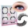 Lightweight Air False Eyelashes Natural Look Daily Wear Full Fluffy Fake Eyelashes Clear Band 18mm Lashes Soft Volume Lashes 8 Pairs Pack