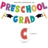 Preschool Graduation Banner 2024, Preschool Graduation Party Decorations 2024, Elementary Graduation Party Supplies Kindergarten Pre K Congrats Grad Supplies (Pre-assembled) - 3Packs