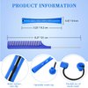 96 Pieces Hair Perm Rods, Cold Wave Rods Plastic Perming Rods Heatless Curlers Rollers with 2 Steel Pintail Comb Rat Tail Comb for Hairdressing Styling Tools (Blue, 0.35 Inch/ 0.9 cm)