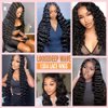 Uesoels 26 Inch Lace Front Wigs Human Hair Loose Deep Wave 13x4 Lace Front Wig Human Hair Pre Plucked with Baby Hair 180 Density Brazilian Virgin Human Hair Wig
