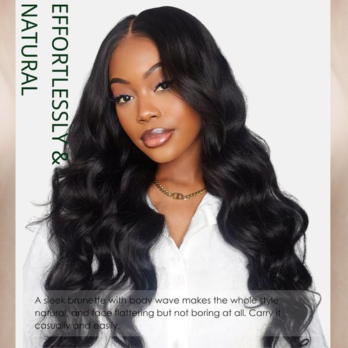 OCTSUN 28" Body Wave Lace Front Wigs Human Hair Pre Plucked 13x4 HD Lace Front Wigs Human Hair 180% Density Body Wave Human Hair Wig with Baby Hair Glueless Lace Frontal Wigs Human Hair for Women