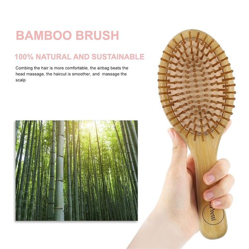 SoPretti Bamboo Hair Brush - Wooden Hair Brush for Men Women and Kids - Bamboo Brush for Hair Growth