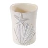 Avanti Linens - Tumbler, Countertop Organizer, Seashell Inspired Bathroom Accessories, Guest Bathroom Essentials (Sequin Shells Collection)