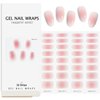 EBANKU 32PCS Cured Gel Nail Strips Real Nail Polish Strips Wraps Long-Lasting Waterproof Gel Nail Polish Wraps Full Wrap Gel Nail Art Stickers UV/LED Lamp Required (Diamond Blush)