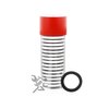 Red Capsule Tube & 20 Air-Tite 22mm Black Ring Coin Holders for 1/4oz Gold Eagles by OnFireGuy