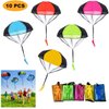 SUPRBIRD Parachute Toys for Kids, 10 Pcs Tangle Free Throwing Toy Parachute, Outdoor Flying Parachute Men Toy, Army Soldiers Guys Toy, No Battery Throwing Hand Toy for Kids Party Favor