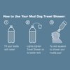 Kurgo Portable Outdoor Shower for Dogs, Dog Grooming Tool, Pet Bathing Gear, Dog Travel Accessories, Hiking, Beach, OR Camping Supplies for Pets, Works with 2 Liter Soda Bottle, Mud Dog Shower,Green