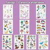 PARTYWIND Luminous Temporary Tattoos for Kids, Waterproof Fake Tattoos Stickers with Unicorn Dinosaur Mermaid Pirate Construction for Boys and Girls, Birthday Gifts Party Decorations Supplies Favors