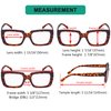 Eyekepper Stylish Reading Glasses Women - Oversized Square Readers Tortoise +0.75