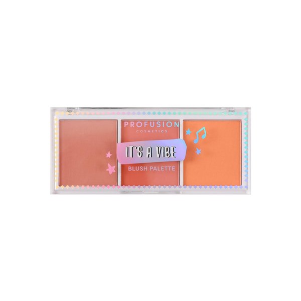 Profusion Cosmetics Its a Vibe Admit One 3-Shade Blush Palette, Enhance Your Glow with Matte and Shimmer Finishes, Long Lasting Face Blush, Vegan & Cruelty-Free Makeup for Festival-Ready Radiance