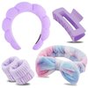 Chanaco Spa Headband, Skincare Headband, Headband for Washing Face, Makeup Headband, Wrist Bands for Washing Face, Face Wash Headband, Teen Girl Gifts Trendy Stuff, Cute Hair Accessories for Women