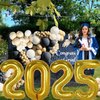 Huge Gold 2025 New Year Balloons 40 Inch 2025 Gold Mylar Foil Helium Number Balloons 2025 Christmas New Year Eve Graduation Party Decorations Supplies