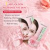 12-Pack Hydrogel Collagen Mask for Face, Instant Brightening Hydrating Face Mask Sheet Mask for Firming, Elasticity Improvement with Rose Petal