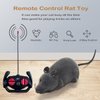 Giveme5 Remote Control Fake Rat Realistic Mouse Cat Toy Mice RC Toy Cat Mice Animal Interactive Toy Figures Cat Running Wheel Wireless Chasing Prank Joke Scary Trick Rats for Cat Funny Toy (Gray)