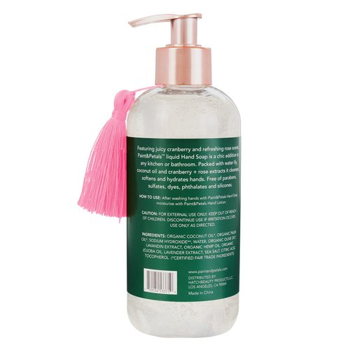 PAINT&PETALS Cranberry and Rose Scented Liquid Hand Soap, 11.8 Fluid Ounces