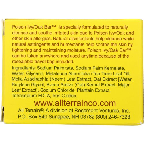 All Terrain All Natural Poison Ivy-oak Bar Soap - 4 Ounce