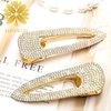 KANPRINCESS 2PCS 3.3Inch Rhinestones Hair Clips,Gold Hair Clips Barrettes, Rhinestones Hair Accessories for Women Girls Bridal,Wedding,Party,Prom(Gold)