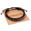 Btysun Inspirational Gifts for Men Morse Code Bracelets Leather Bracelet Birthday Dad Encouragement Secret Message Jewelry