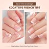 BTArtboxnails Soft Gel Nail Tips - Extra Short Square French Tip Press on Nails XCOATTIPS French Acrylic Nail Tips Kit Fake Nails Glue on Nails Extension Tips for Professional Use Easter Gift