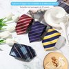 Geyoga 4 Pcs Kids Tie for Boys Adjustable Zipper Youth Child Toddler Necktie Wedding Graduation School Uniform 6-12 Years (Bright Style)