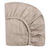 Crib Sheets for Boys Girl, Fitted Baby Toddler Bed Sheets 28" x 52", Neutral Muslin Cotton Crib Mattress Sheet with Boho Style, Soft and Breathable Comfort (Beige)
