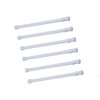 Cupboard Bars Tension Rods, 6 Pack Spring Tensions Rods 9.8 to 15.7 Inches Steel Adjustable Tension Curtain Rod Shower Rod Closet Rod Window Rods (White)