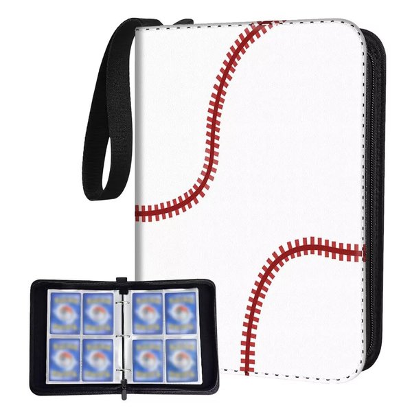 Football Card Binder 480 Pockets with Removable Sleeves, Football Card Holder with Zipper, Portable Trading Card Binder for Standard Sized Cards Album
