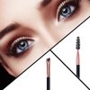 Mihqy 2 PCS Eyebrow Pencil with Brow Brush, Dual Ended Eyebrow Pen, Automatic Makeup Cosmetic Tool (Coffee)