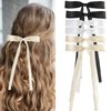 6PCS Hair Ribbons for Women Girls Hair Bows for Thick Thin Hair Tassel Ribbon Bowknot Duckbill Hair Clips Coquette Cute Hair Accessories Teen Girl Trendy Stuff
