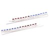Rosemarie & Jubalee Women's Set of 2 Colorful Two-Toned Crystal Rhinestone Hair Clip Bobby Pins Hair Barrette Accessories, 2.75" (USA Blue And Red July 4th)