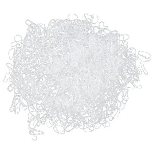 1000PCS White Rubber Bands for Hair, Hair Rubber Bands, Small Elastic Hair Ties, Mini Seamless Rubber Bands for Babies, Girls, Women to Weave Different Hairstyles