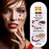 Cute Animal Face Sticker Glitter Bee Face Gem Sticker Yellow Giraffe Crystals Face Art Stickers Kid Rhinestone Tattoos Sticker Party Face Eye Decoration for Girls Women 2Pcs