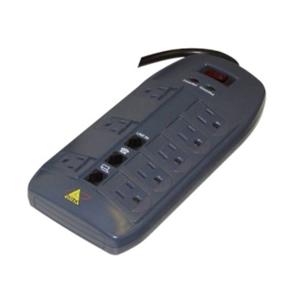 Ditek DTK-8FF 8 outlet surge protector with 1 pair tele
