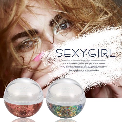 2Pcs Makeup Holographic Body Glitter – Vegan and cruelty-free Nail, Hair, Face & Body Glitter for Festival Party Cosplay